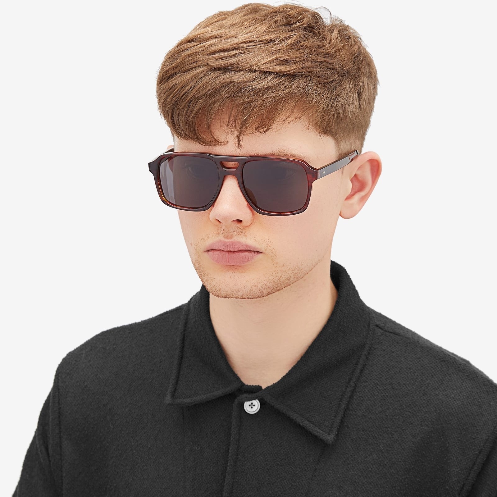 Cutler and Gross CGSN1394 Tortoise Aviator Sunglasses Brown Gradient Lens 57mm