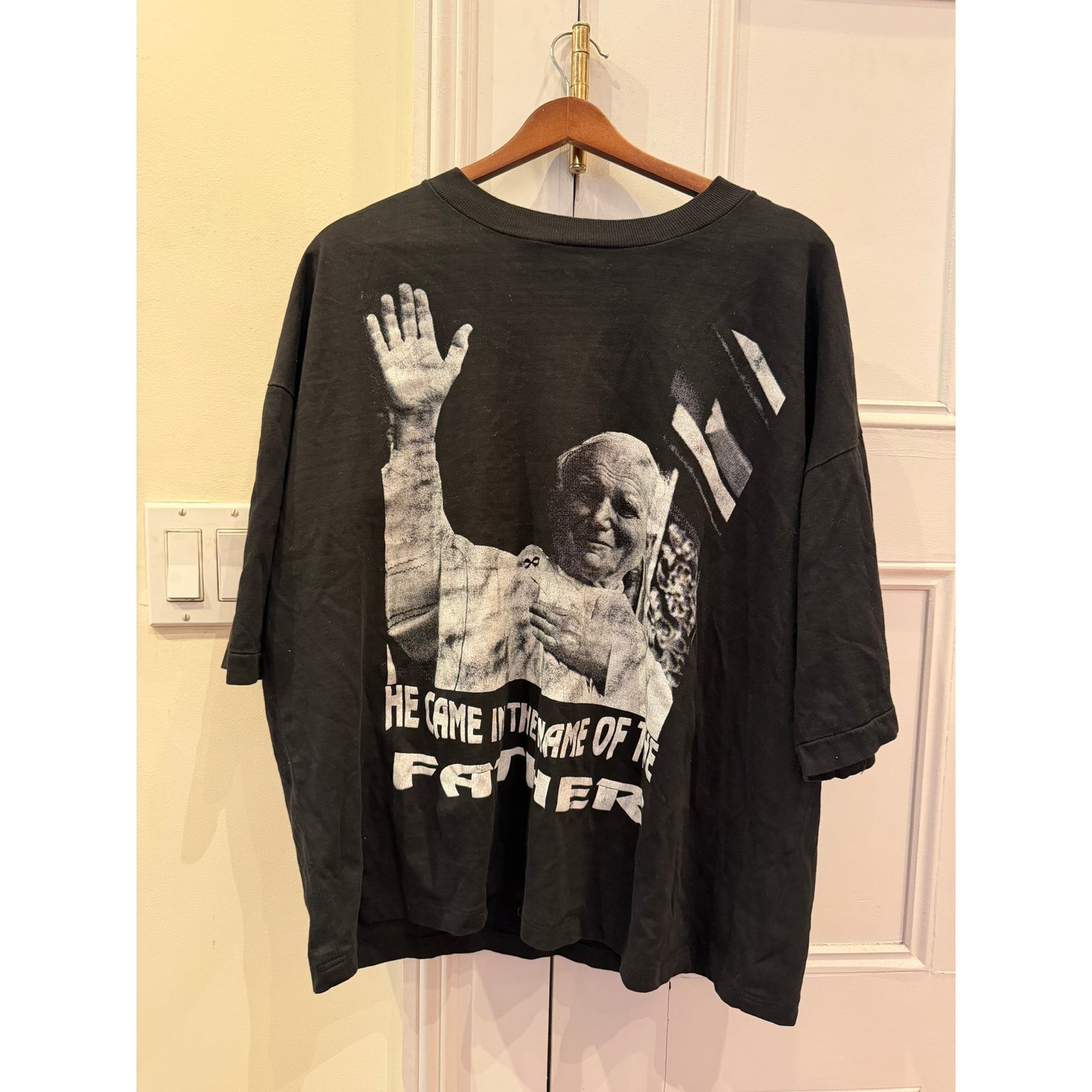 WOW RARE VTG 1995 Brockum Pope John Paul II Rap Tee T-Shirt XL