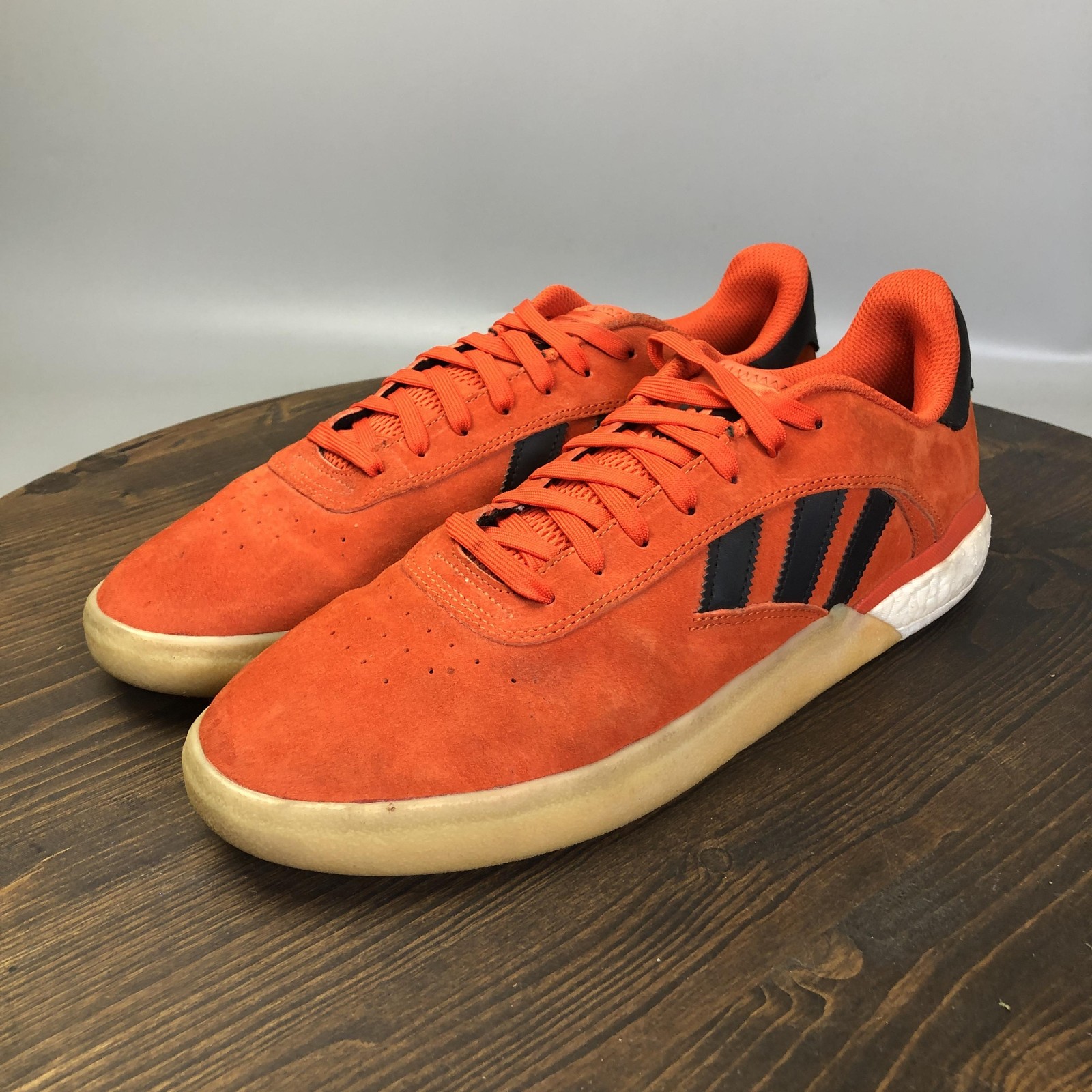 Adidas 3ST.004 Shoes Mens Size 12 Orange Suede Low Top Skate Sneakers DB3150