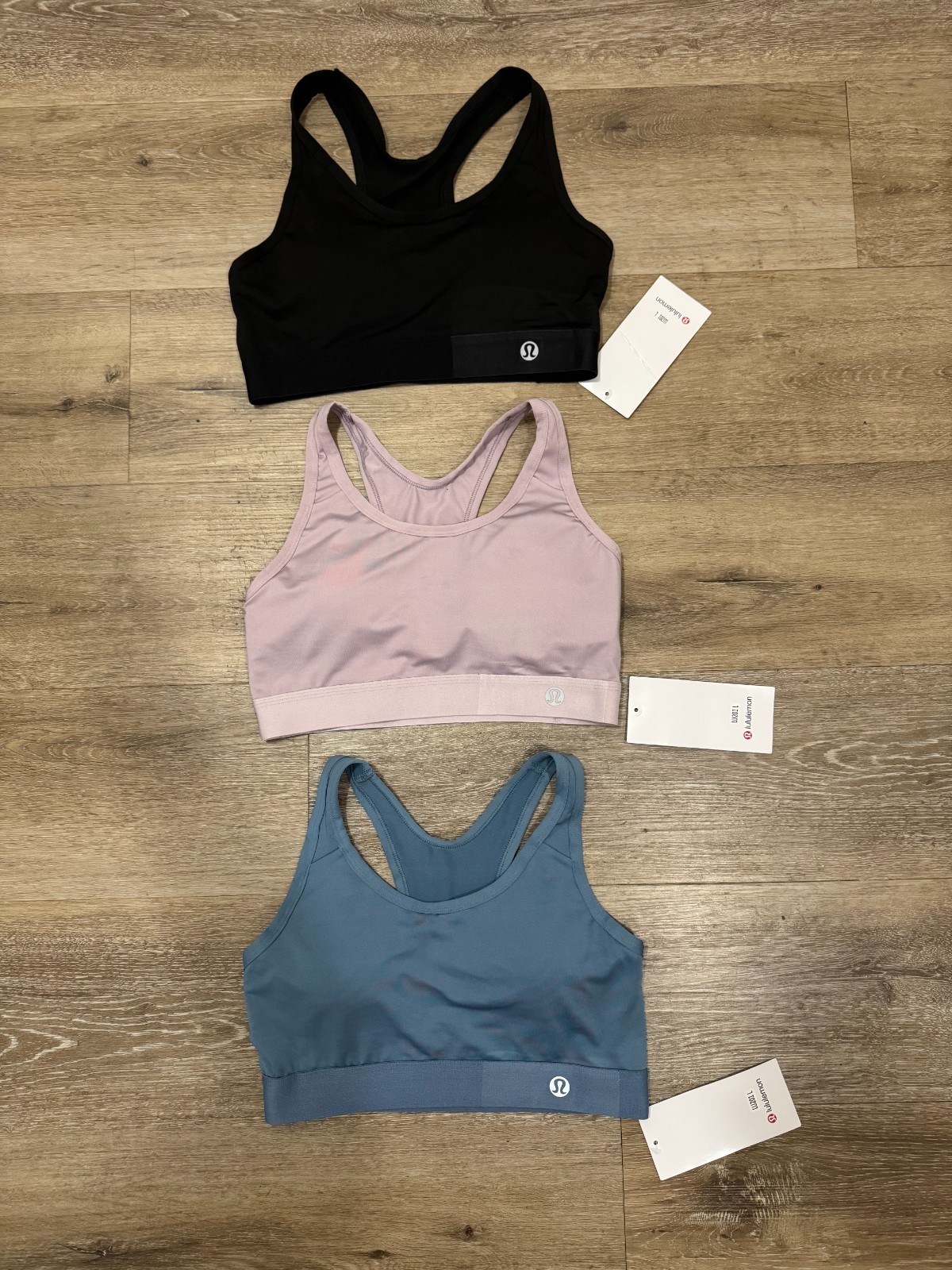 3 PAIR LULULEMON SPORTS BRAS WOMENS SIZE L