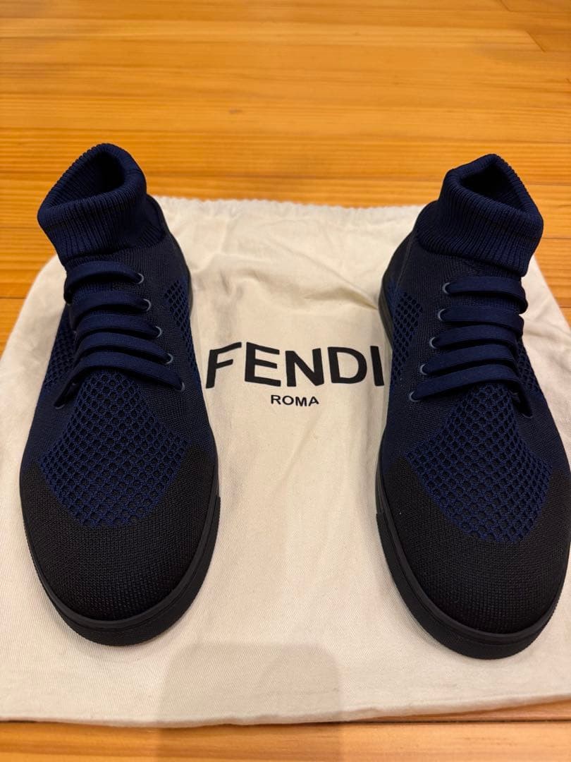 Men 7.0US Fendi Knit Socks Sneakers With Genuine Dust Bag