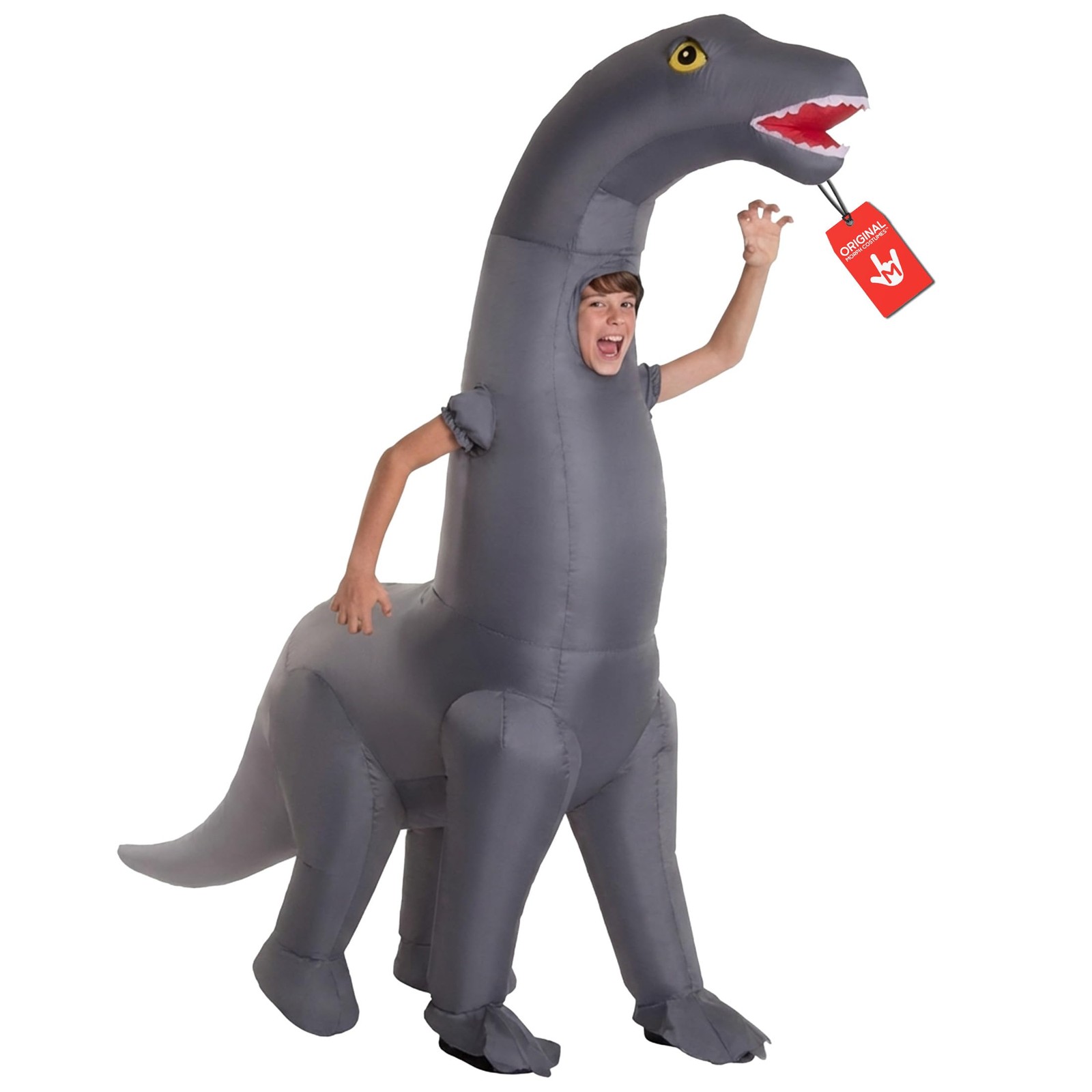Kids Giant Inflatable Diplodocus Costume Boys Girls Blow Up Dinosaur Halloween