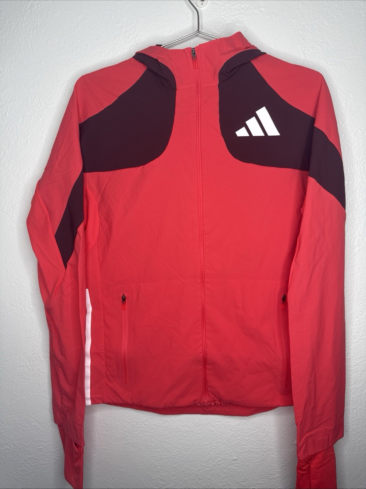 Adidas Pro Elite Team Warm Jacket Running /Semi Lucid Red/Auror Mens Size XS