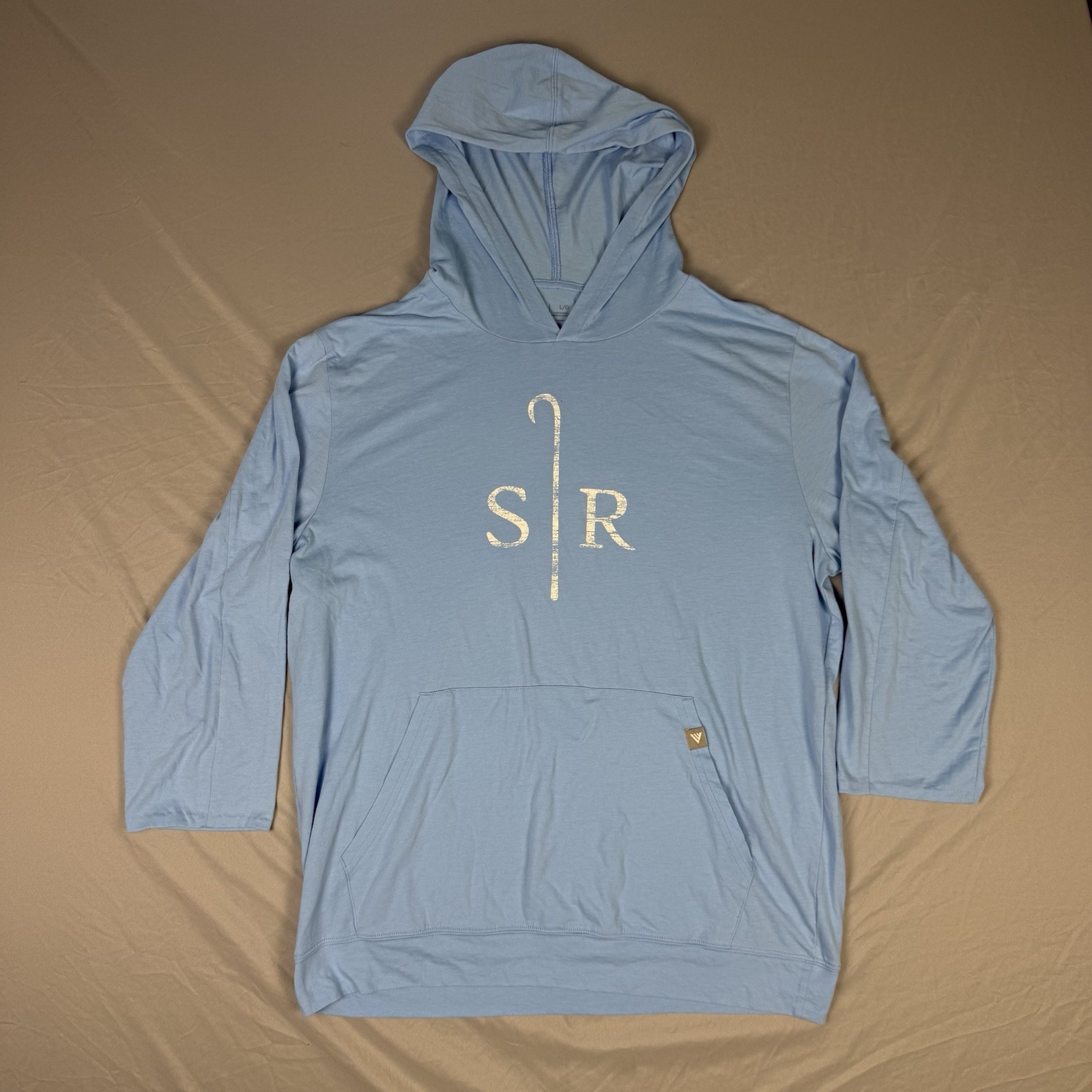 Sheep Ranch Golf Men Large Hoodie 3/4 Sleeve Pullover Lightweight Stretch Cokato