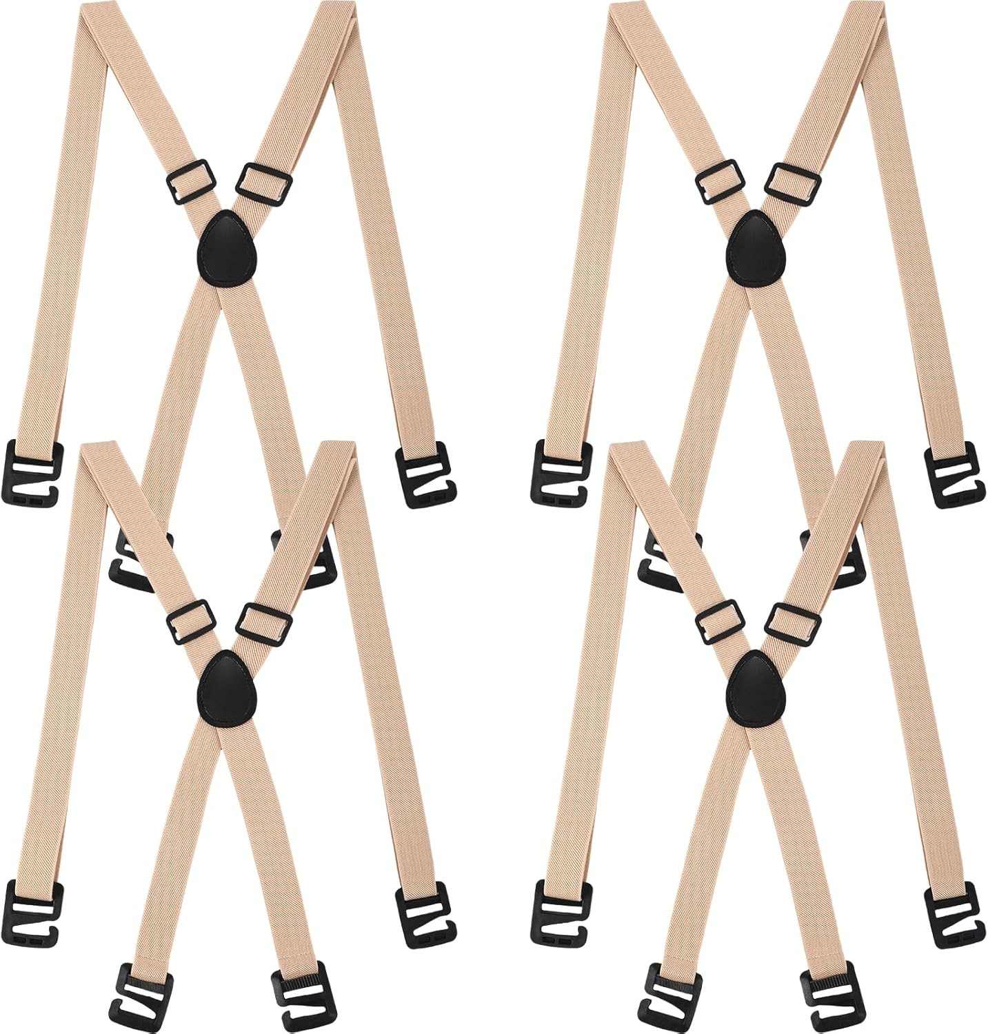 4 Pcs Hidden Suspenders for Men Hidden Suspenders Adjustable under Clothing Unde