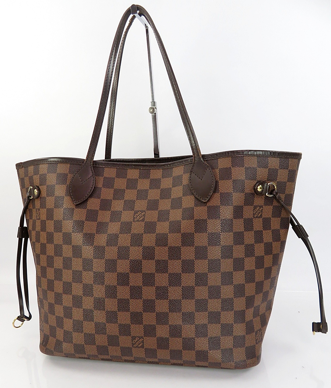 Authentic LOUIS VUITTON Neverfull MM Damier Ebene Tote Bag Purse #64859