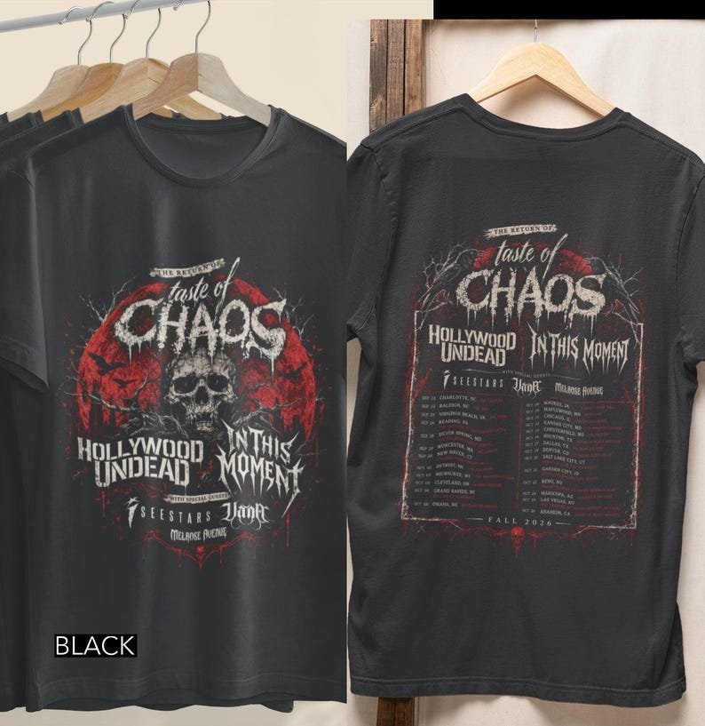 The Return of Taste of Chaos 2026 T Shirt, Hollywood Undead In This Moment Shirt