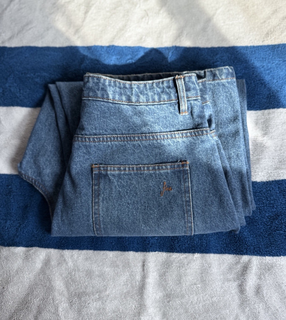 Fine. I’ll do it myself wide denim pants S