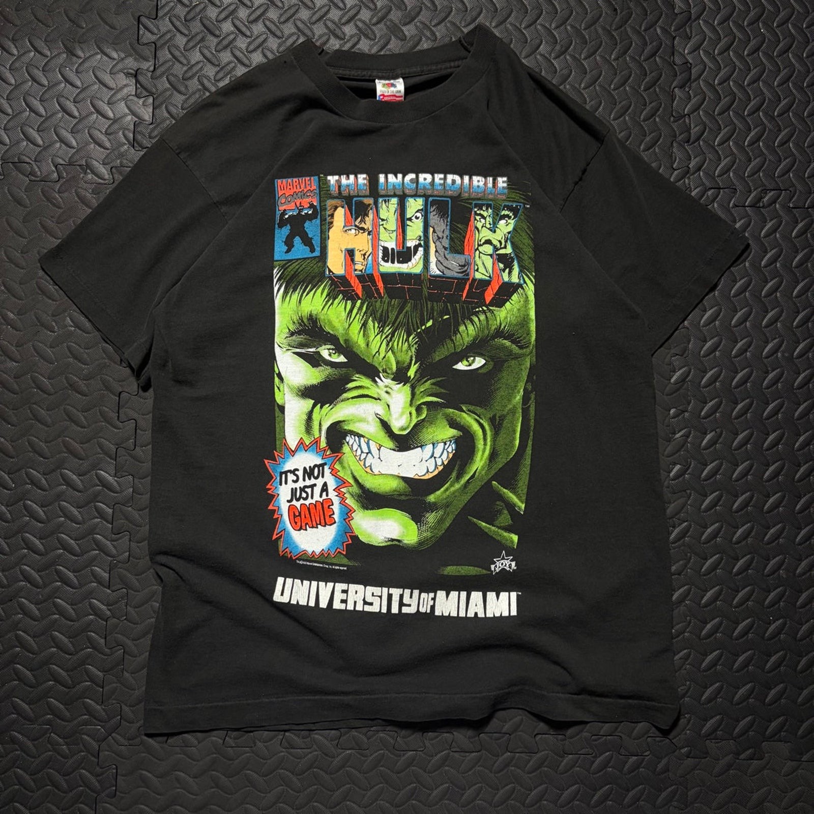 Vintage 1993 Marvel The Incredible Hulk University Of Miami Tee