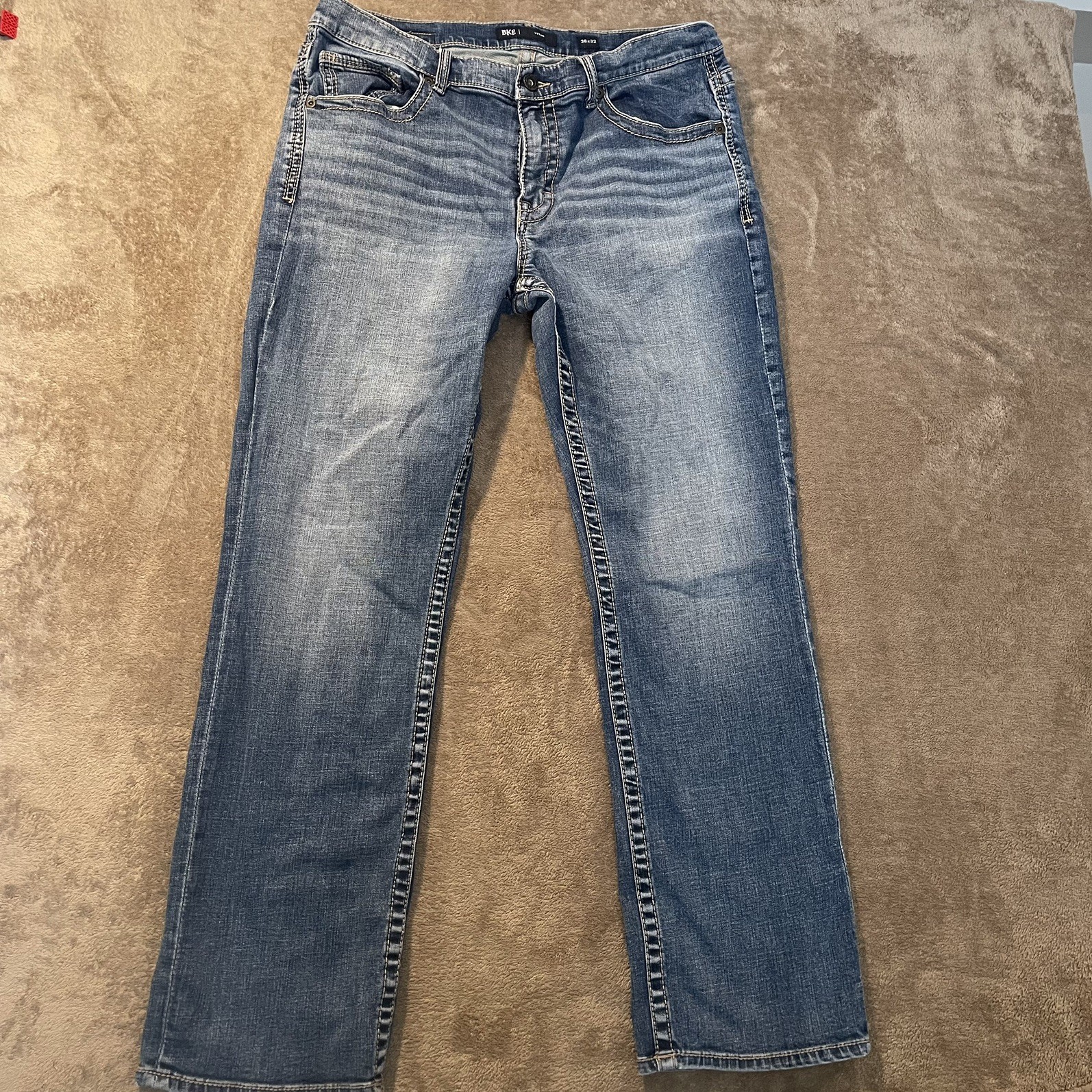 BKE Jeans Men\'s 36x32 Tyler Blue Straight Leg ABP23340