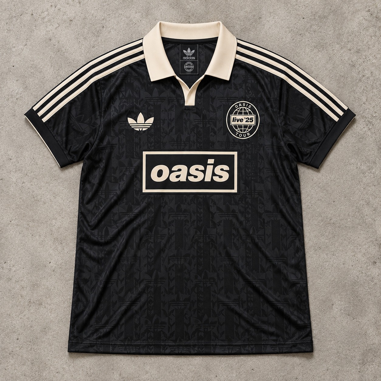 Adidas x Oasis Tour Jacquard Jersey Black Size M Pre-Owned