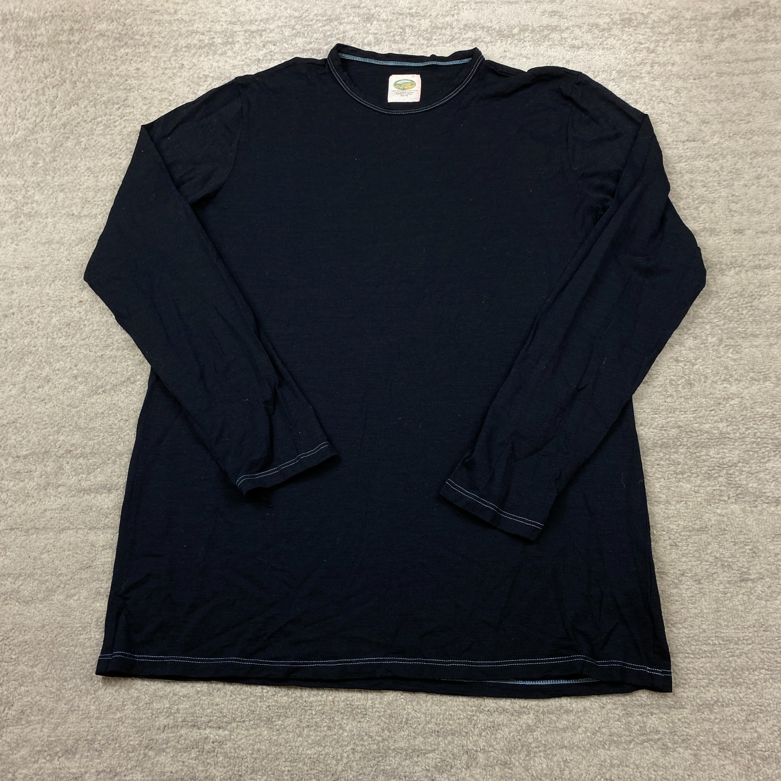 VTG Ramblers Way Merino Wool Shirt Medium Black Athleisure Gym Workout Lift Base