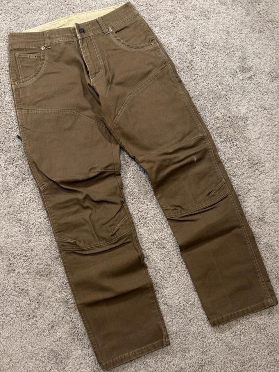 Kuhl The Law Pants 32x32 Brown Canvas Work Hiking Utility Outdoor Vintage Patina