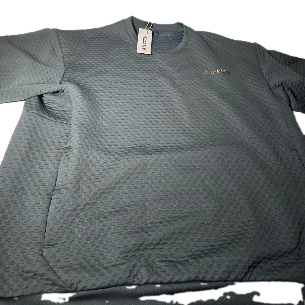 Adidas Terrex Xploric Hiking Crew Shirt Mens Large Loose Preloved Teal New