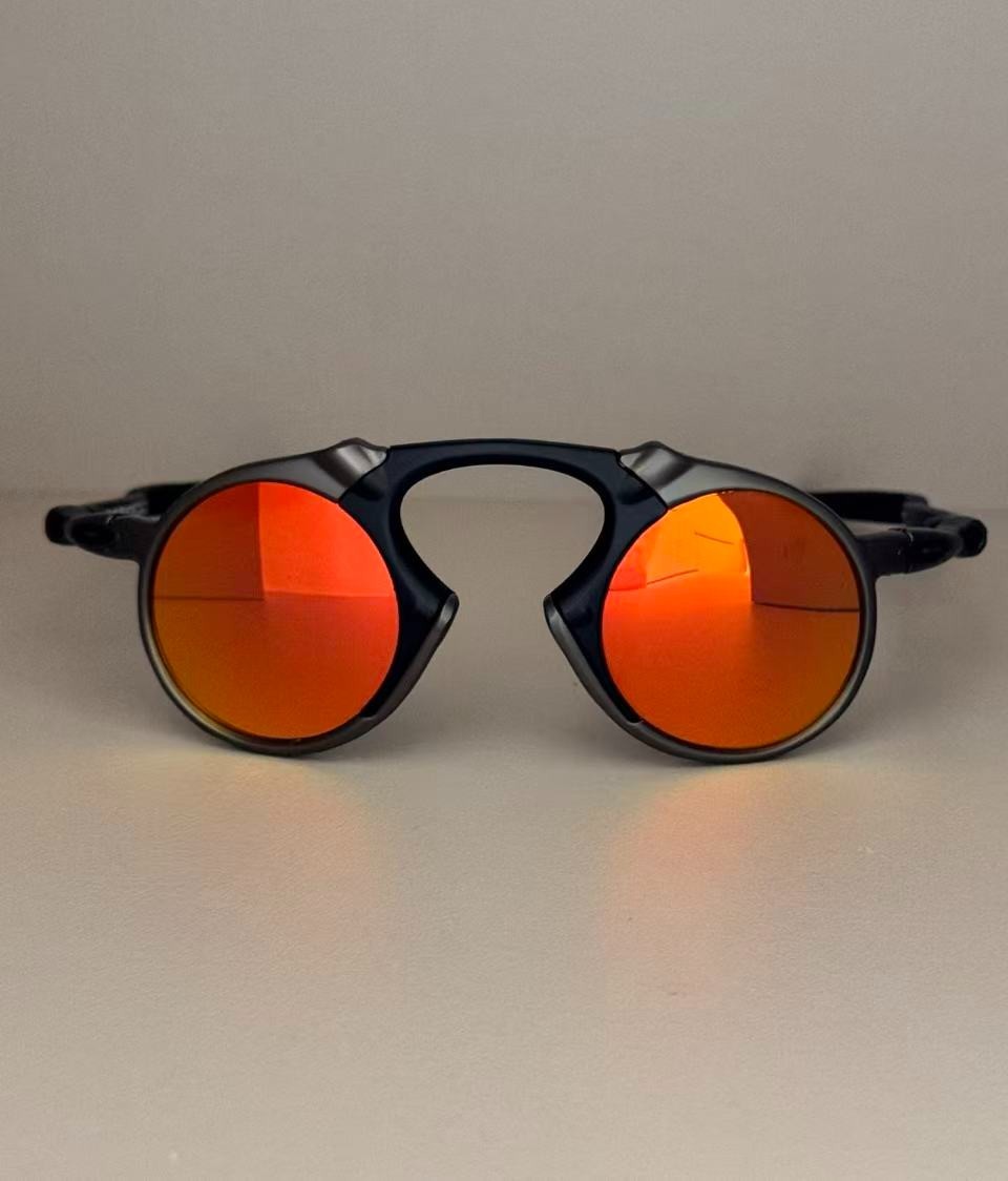 Vintage Oakley X-Metal Madman OO6019 Dark Carbon Ruby Iridium Polarized Sunglass