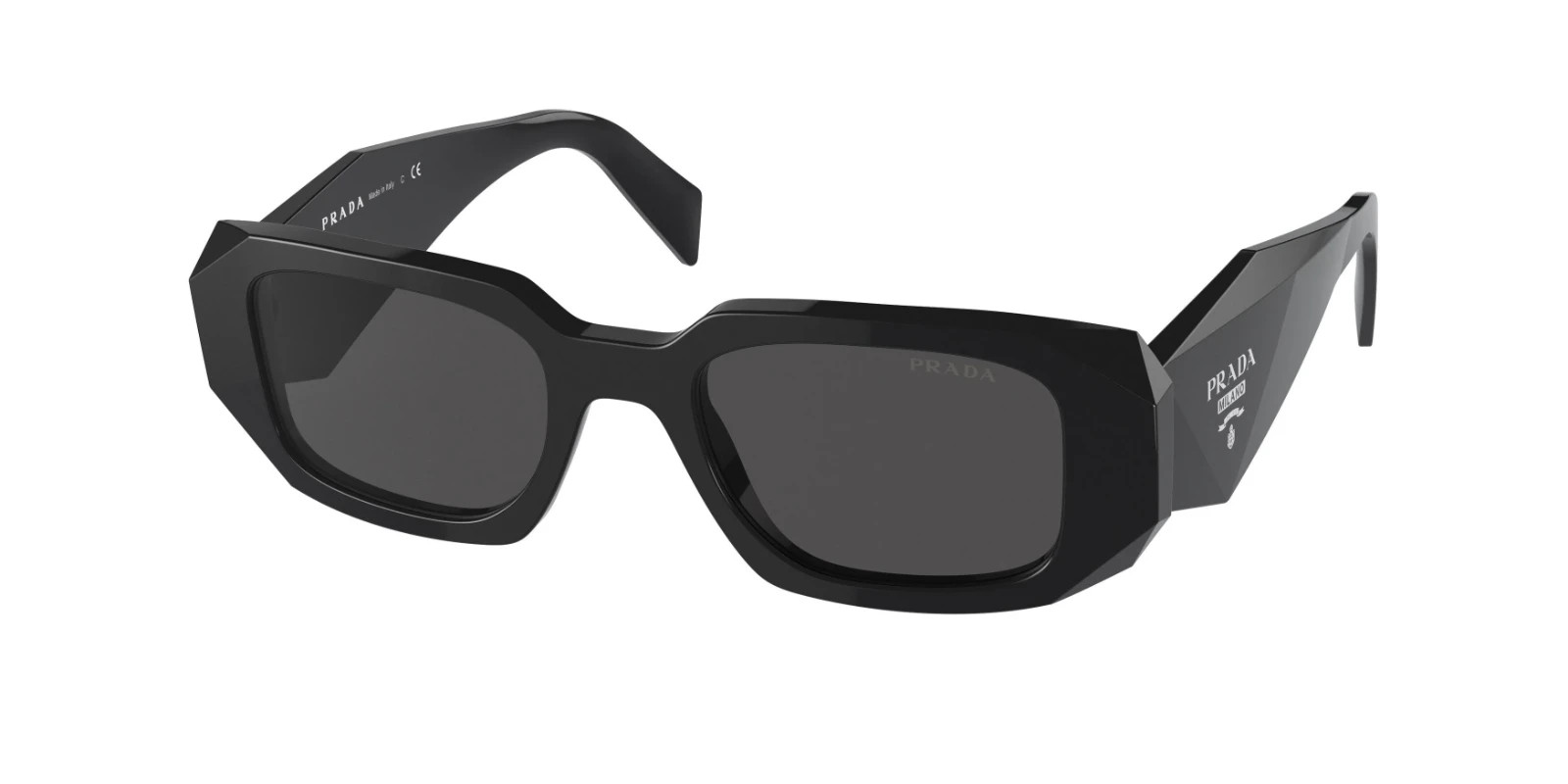 Prada PR17WS Sunglasses 49 mm Black / Dark Grey Lens (Unisex)