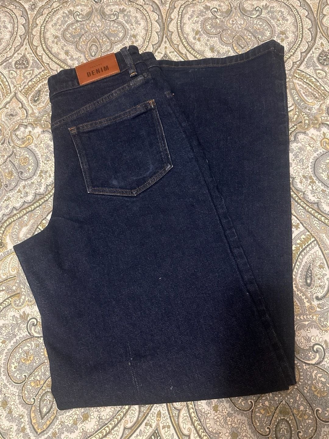 Sézane Le New Wide Leg Jeans Size 38 Dark Wash Denim