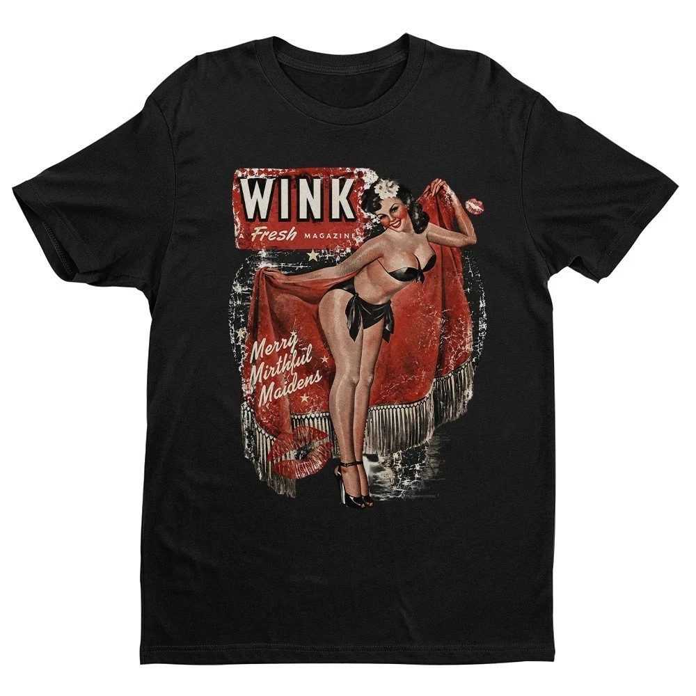 Vintage 1950s Merry Mirthful Maidens Unisex T-shirt | Retro Pinup Girl Tee