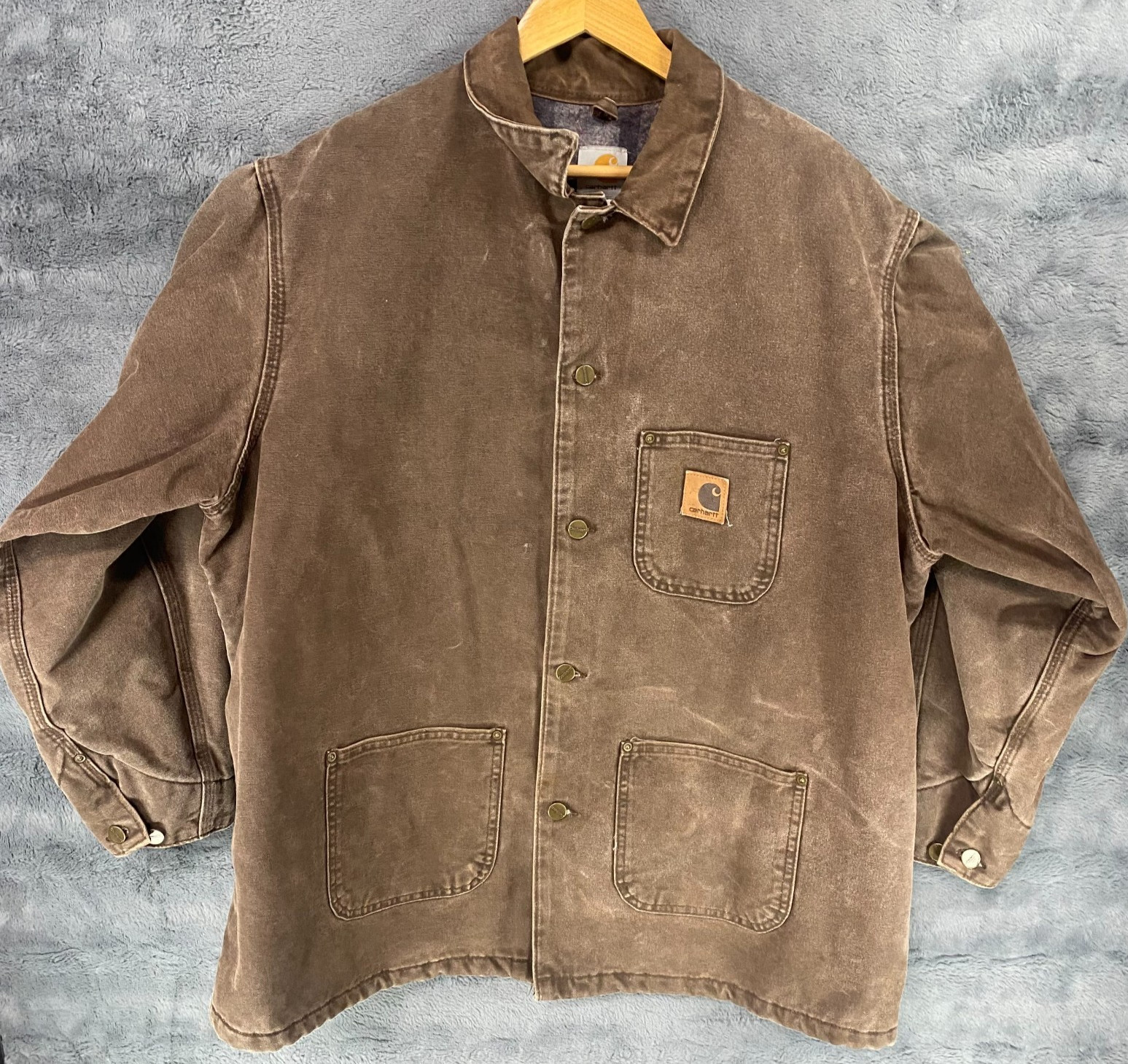 Vintage Carharttt Blanket Lined Brown C58 CHT Jacket Size XL