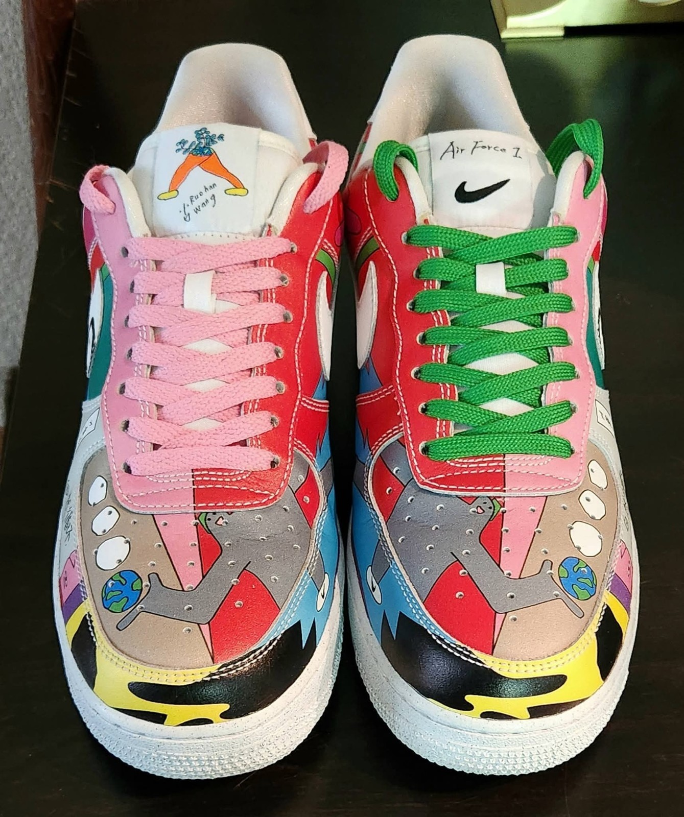 2020 Nike Air Force 1 QS \'Ruohan Wang\' Men\'s 9.5 RARE VNDS