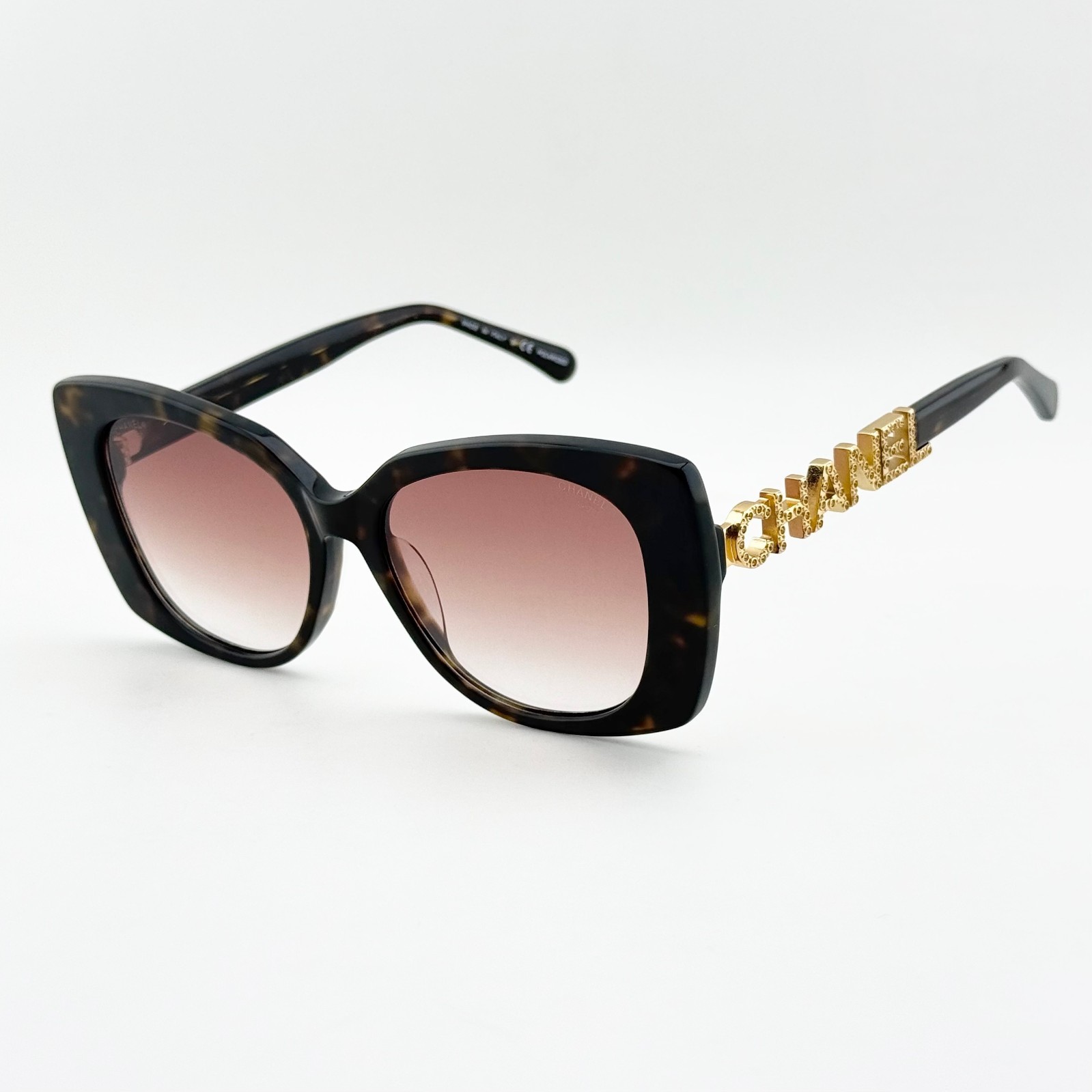 CHANEL CH5422B Polarized Tortoise Sunglasses Pink Gradient Lens 53-17-145