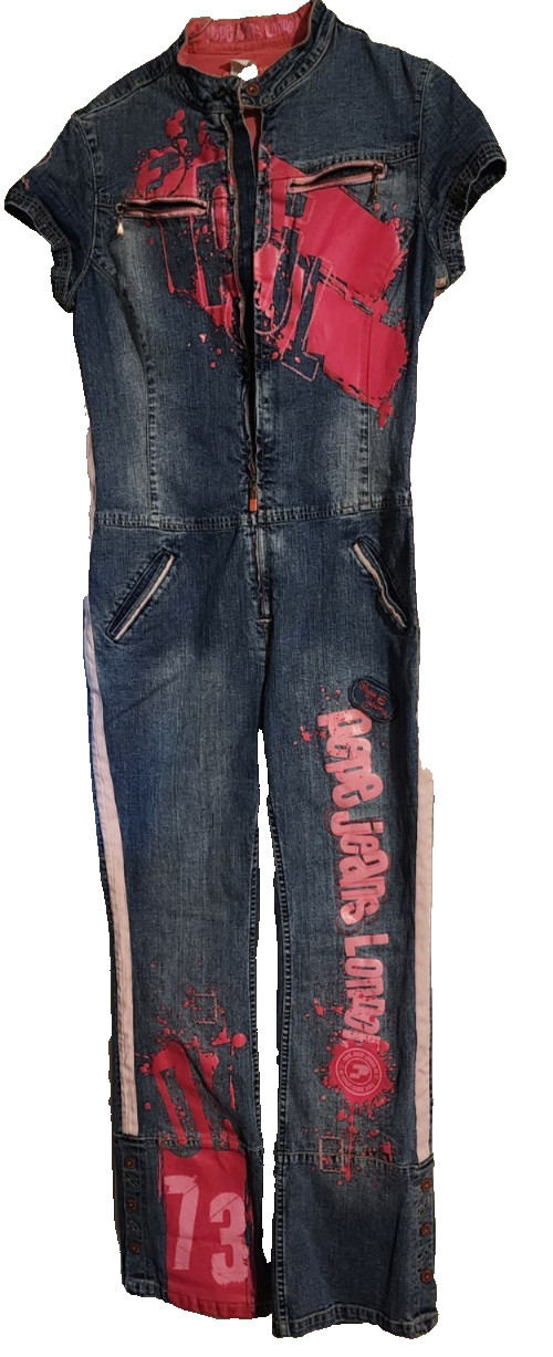 Rare Vintage PePe Jeans London Denim Jumpsuit late 1990\'s