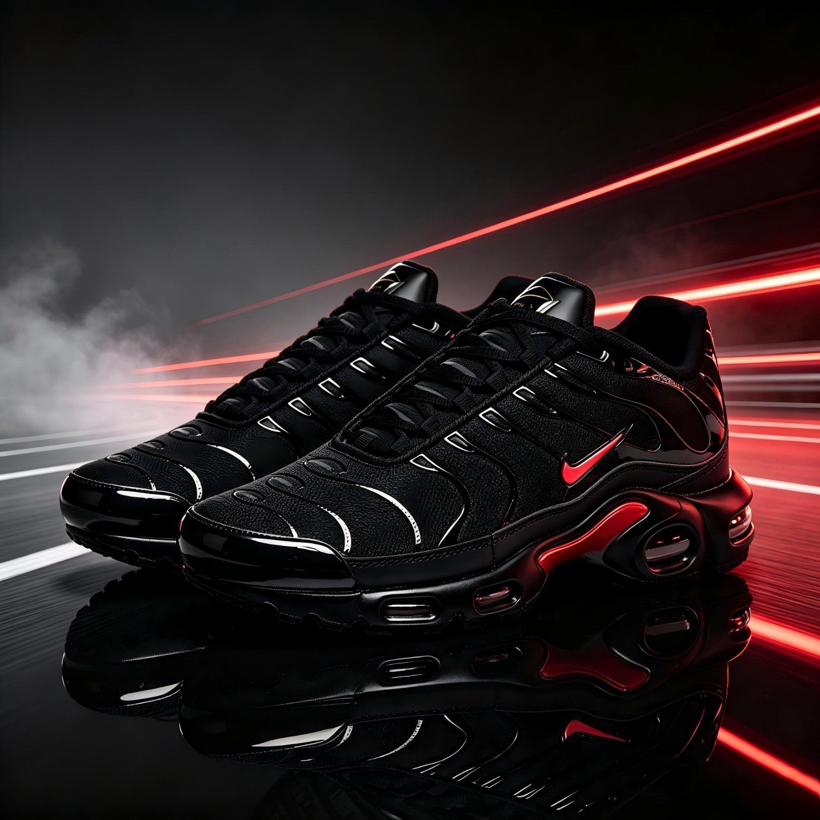 2026 Nike Air Max Plus Men\'s Shoes Running Sneaker Trainer Black Red