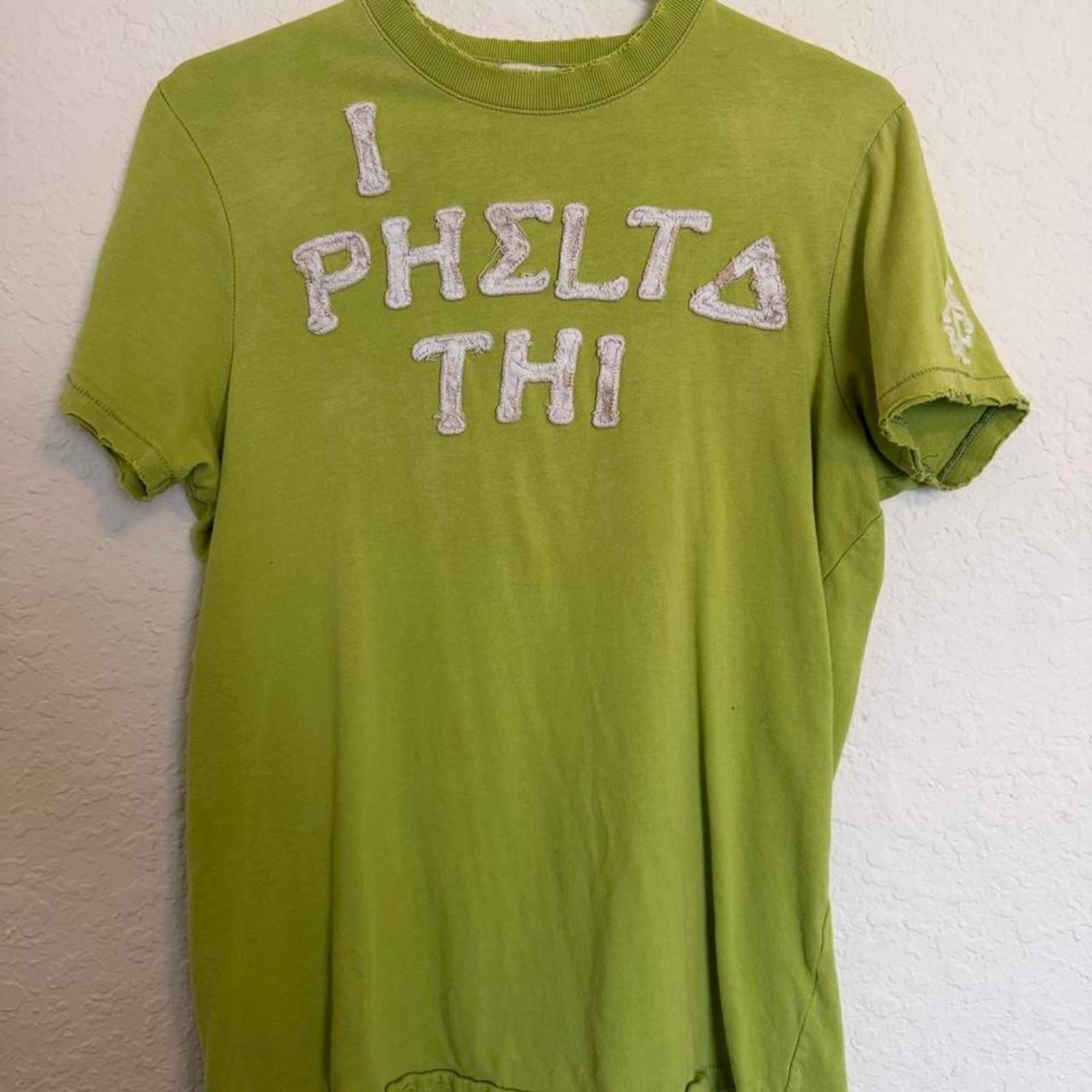 Rare Banned Vintage Y2K Abercrombie & Fitch ‘I PHELTA THI’ Greek Lettering Tee