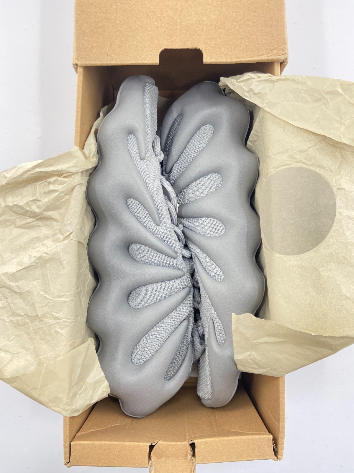 Adidas Men s Yeezy 450 Lace Up Sneakers- Grey- Size 8- ID9446