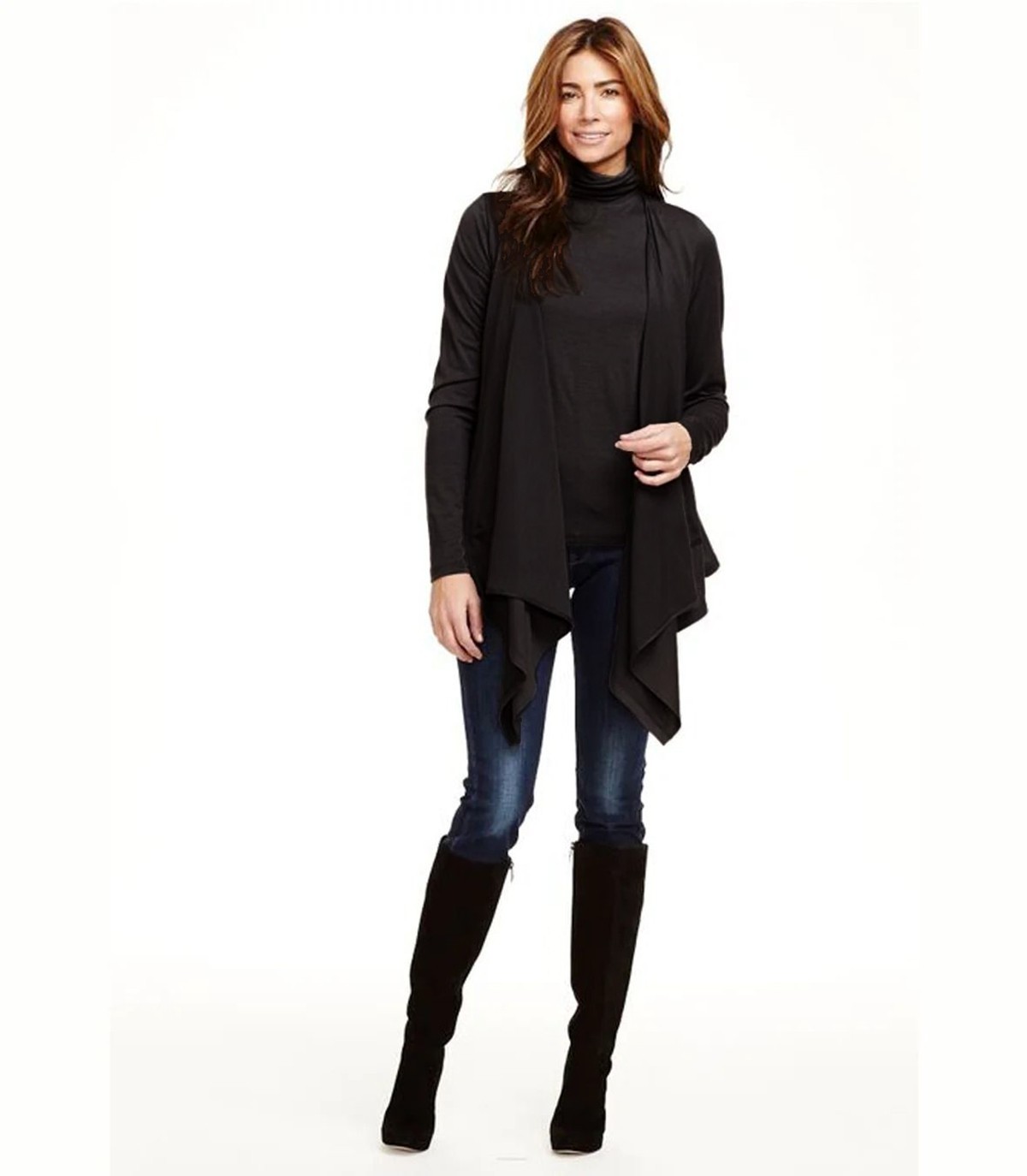 RAMBLERS WAY 100% Rambouillet Wool Dharma Scarf Jacket, Black L