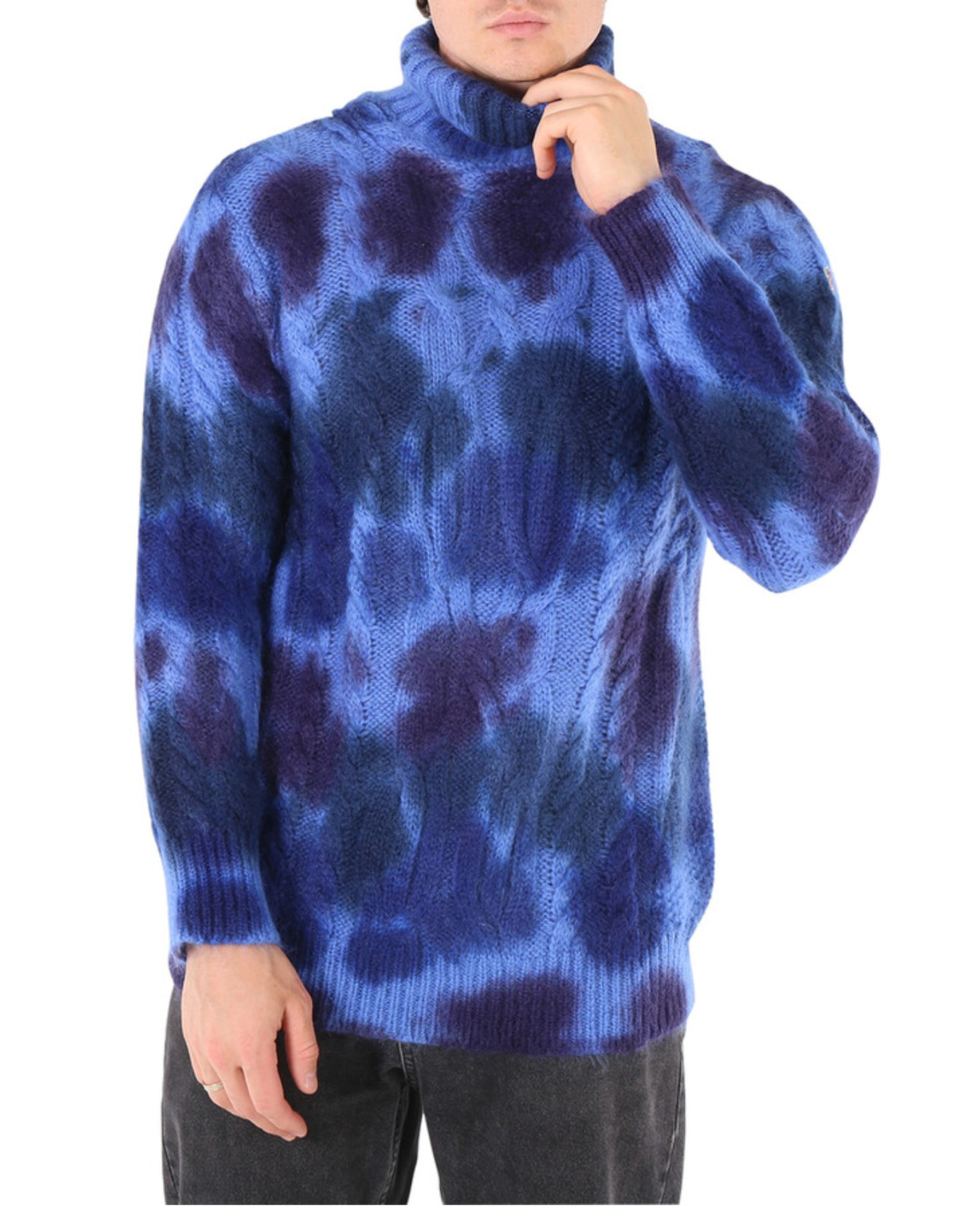 MONCLER Mens Maglione Tie-dye Turtleneck Jumper/Sweater Size 3/MEDIUM BNWT $1150