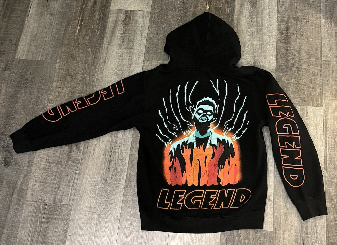 The Weeknd XO Legend Of The Fall Hoodie Men\'s Small Black Starboy Tour Merch