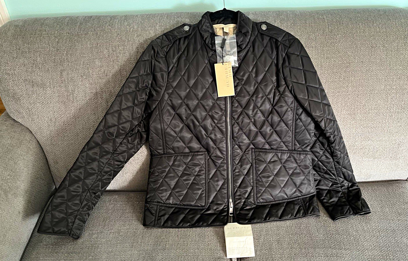 Burberry Brit Wedgefield Black Quilted Jacket – XL – NEW WITH TAGS