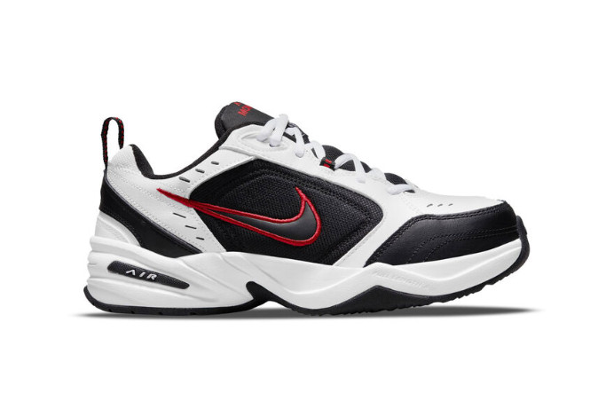Nike Air Monarch IV Men's White Black Red Training Shoes Sneakers