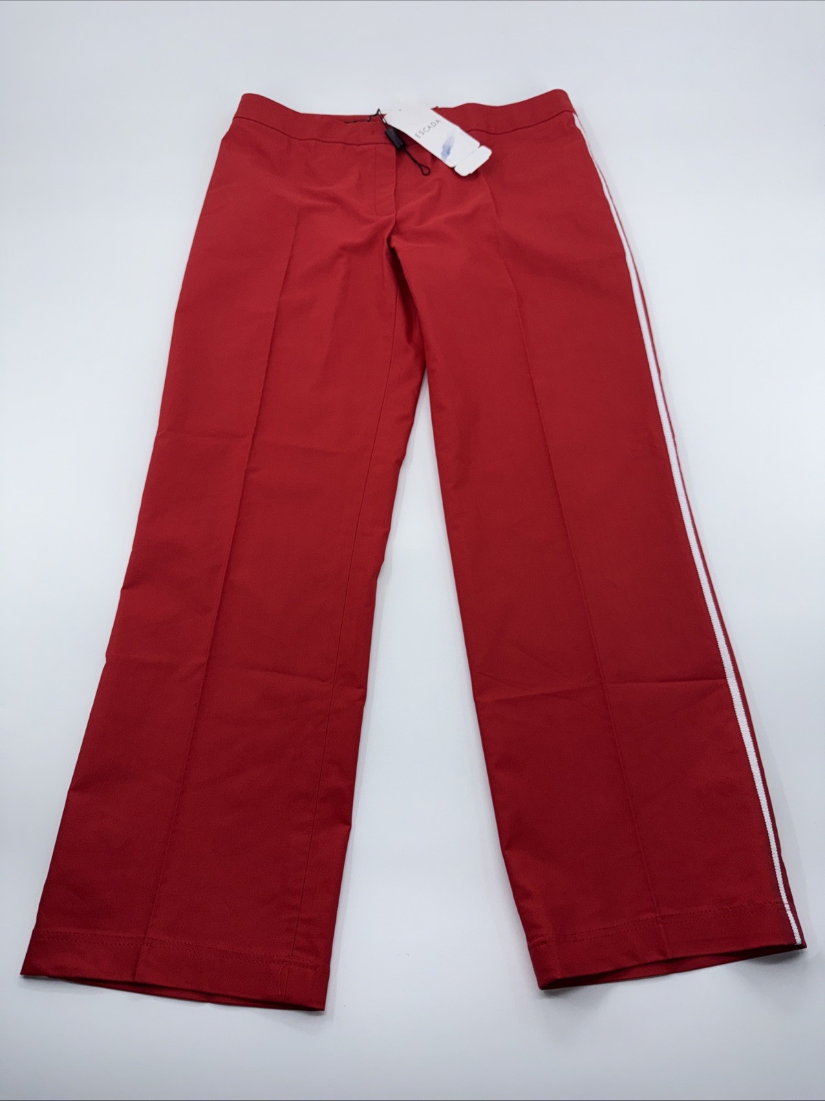 Vintage Escada Slim Techno Pants Red Women’s Size 40 Retail $490.00 NWT