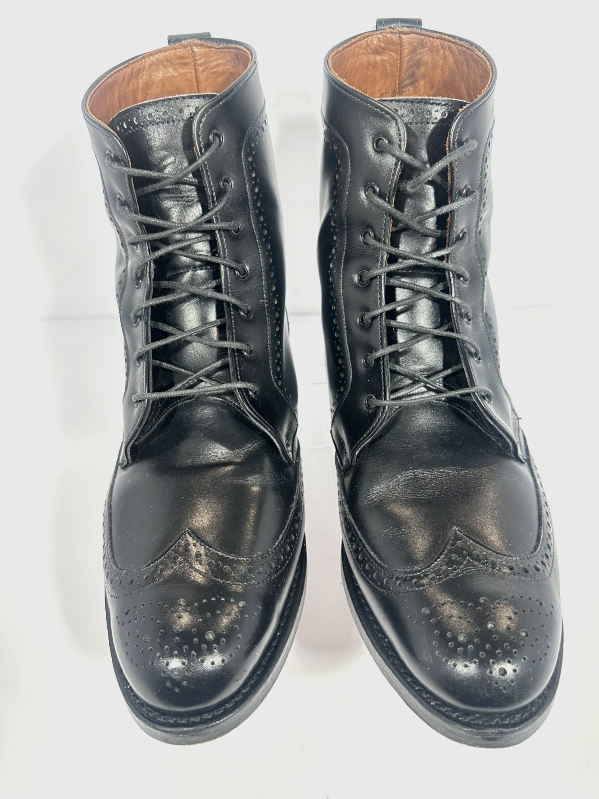 Allen Edmonds \'Dalton\' Leather Wingtip Boots Black Men\'s 11 EEE