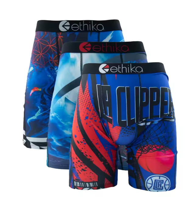 3 Pack- New Stylish Breathable Ethika Mens The Staple Boxer Briefs