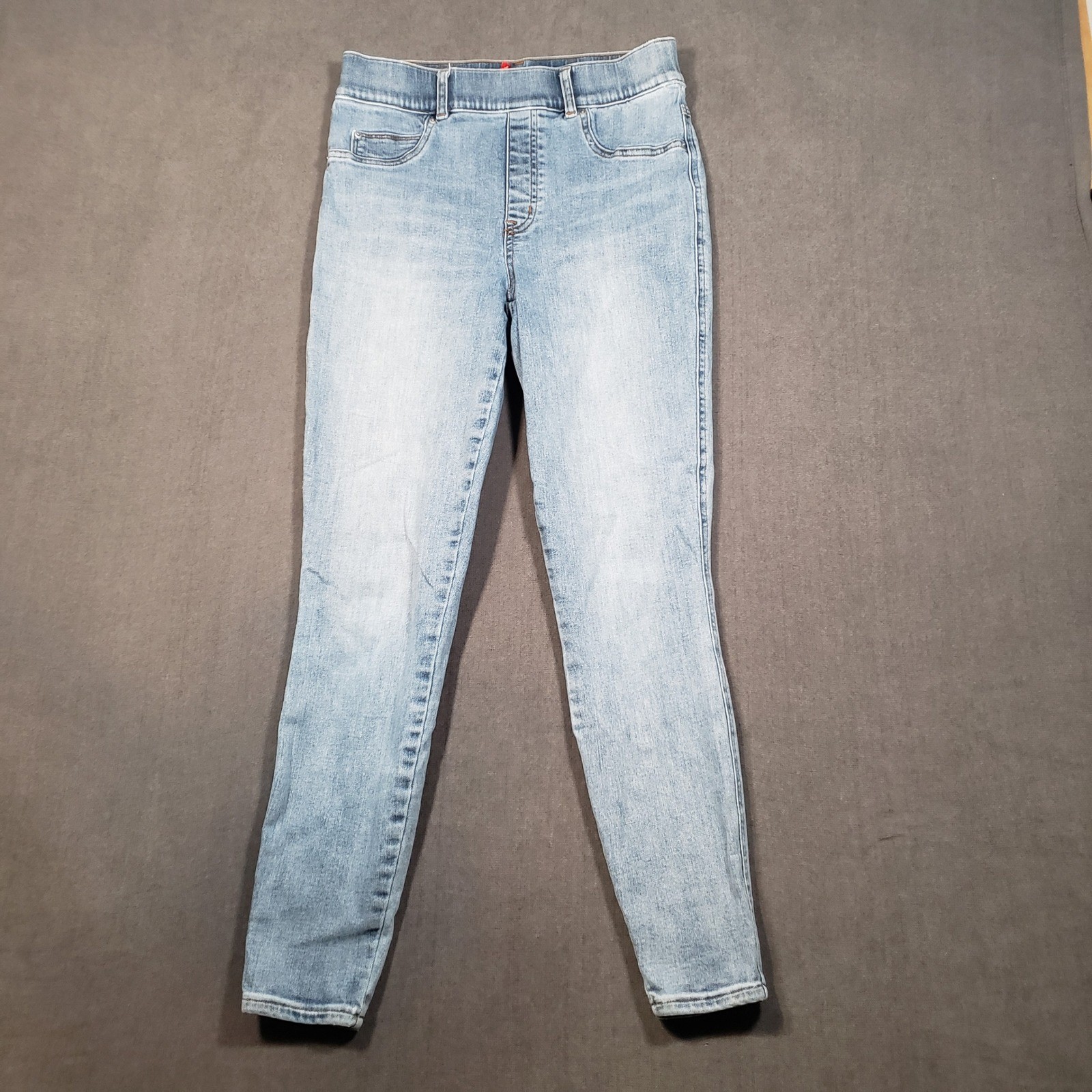 Spanx Ankle Skinny Jeans Womens Medium Light Wash Pull On Shaping 20275R