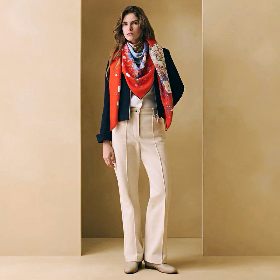 AUTHENTIC HERMÈS Paris Flagship Cashmere 140 Shawl