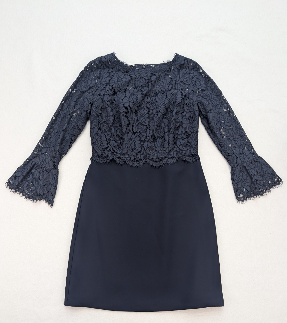 RSVP by Talbots Women\'s Dress Size 6P Navy Blue Lace Sheath