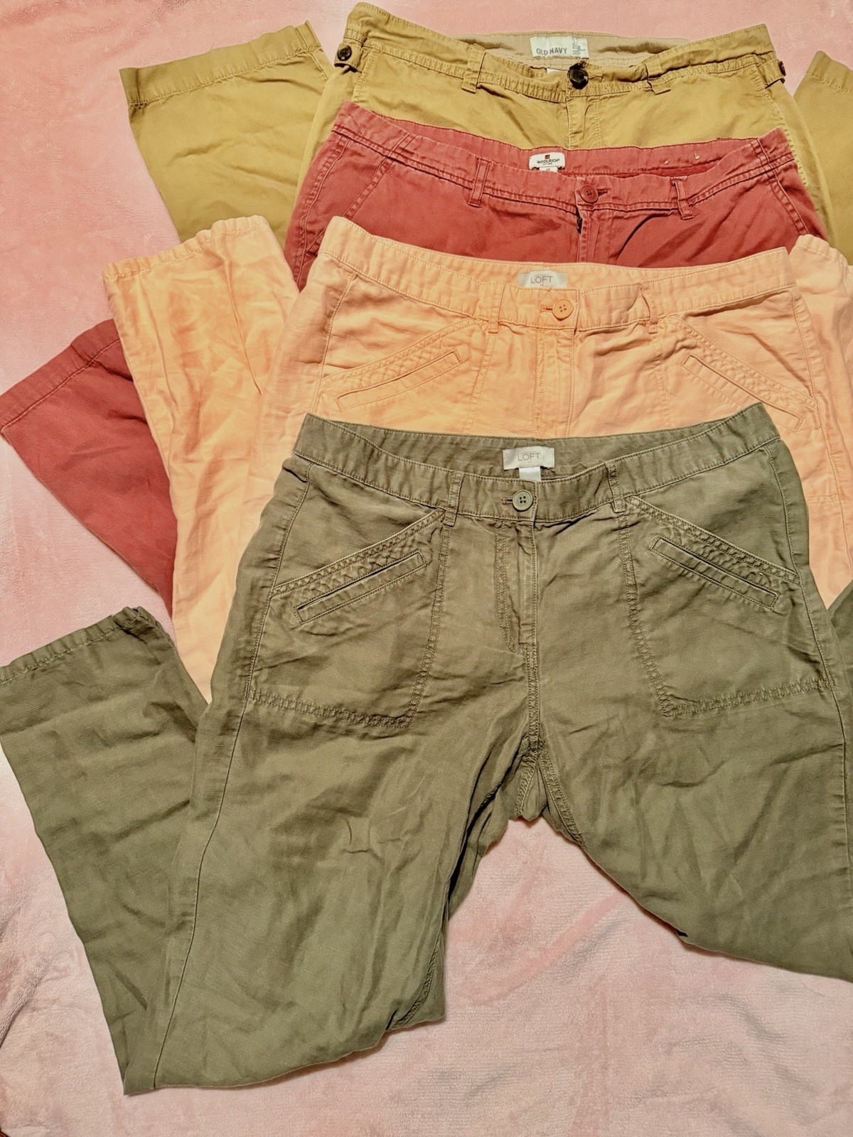 LOT of 4 Womens Dress Pants,2LOFT,1woolrich ,and 1 Old Navy All Size 12s
