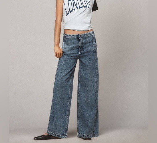 Anthropologie Pilcro High Rise Pull On Track Jeans Womens 28 New