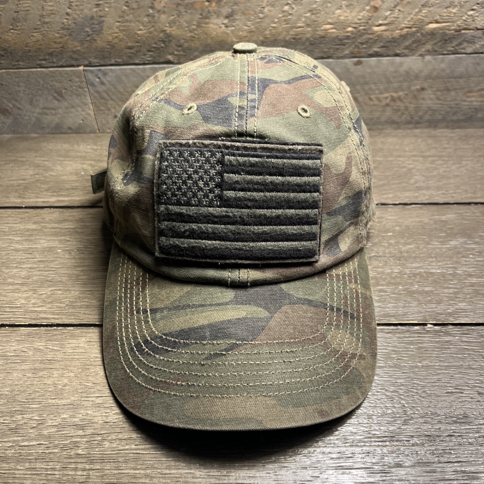 47 Brand OHT Camo American Flag Patch Hat Veterans United Foundation Cap OSFA