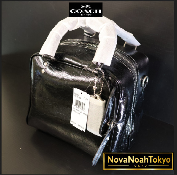 COACH CBH04 Cube Rogue Bag 20 Black Silver Leather Official Outlet Bag New Japan