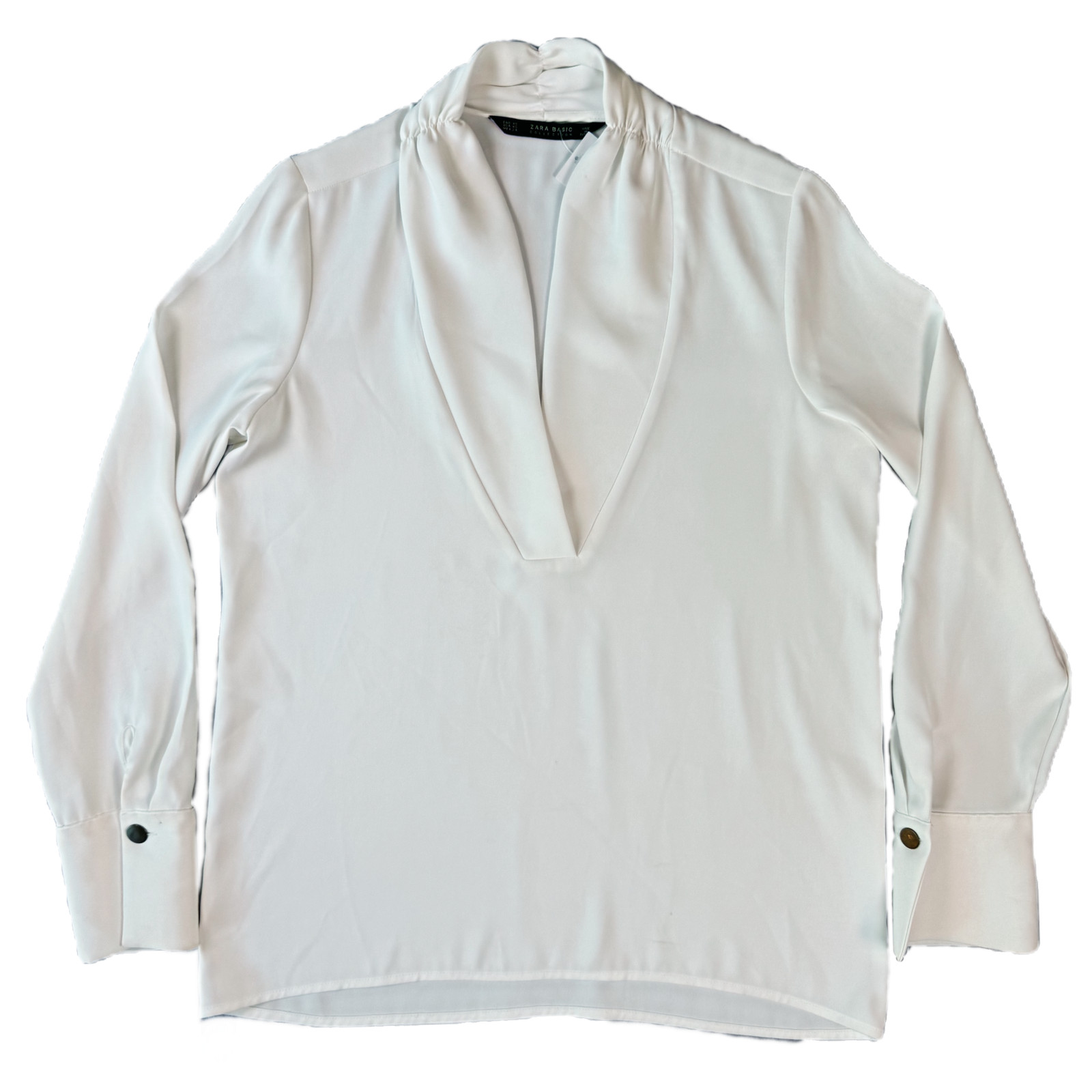 Flowing V-neck Blouse - Zara Basic
