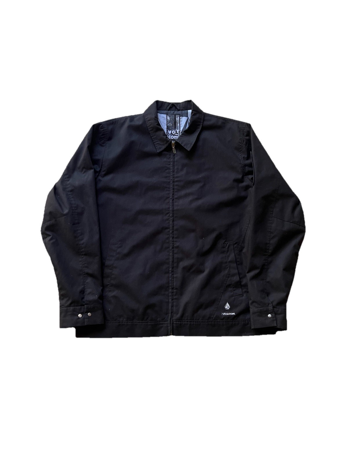 VTG Volcom Men\'s Black Full Zip Harrington Jacket Size XL Y2K 