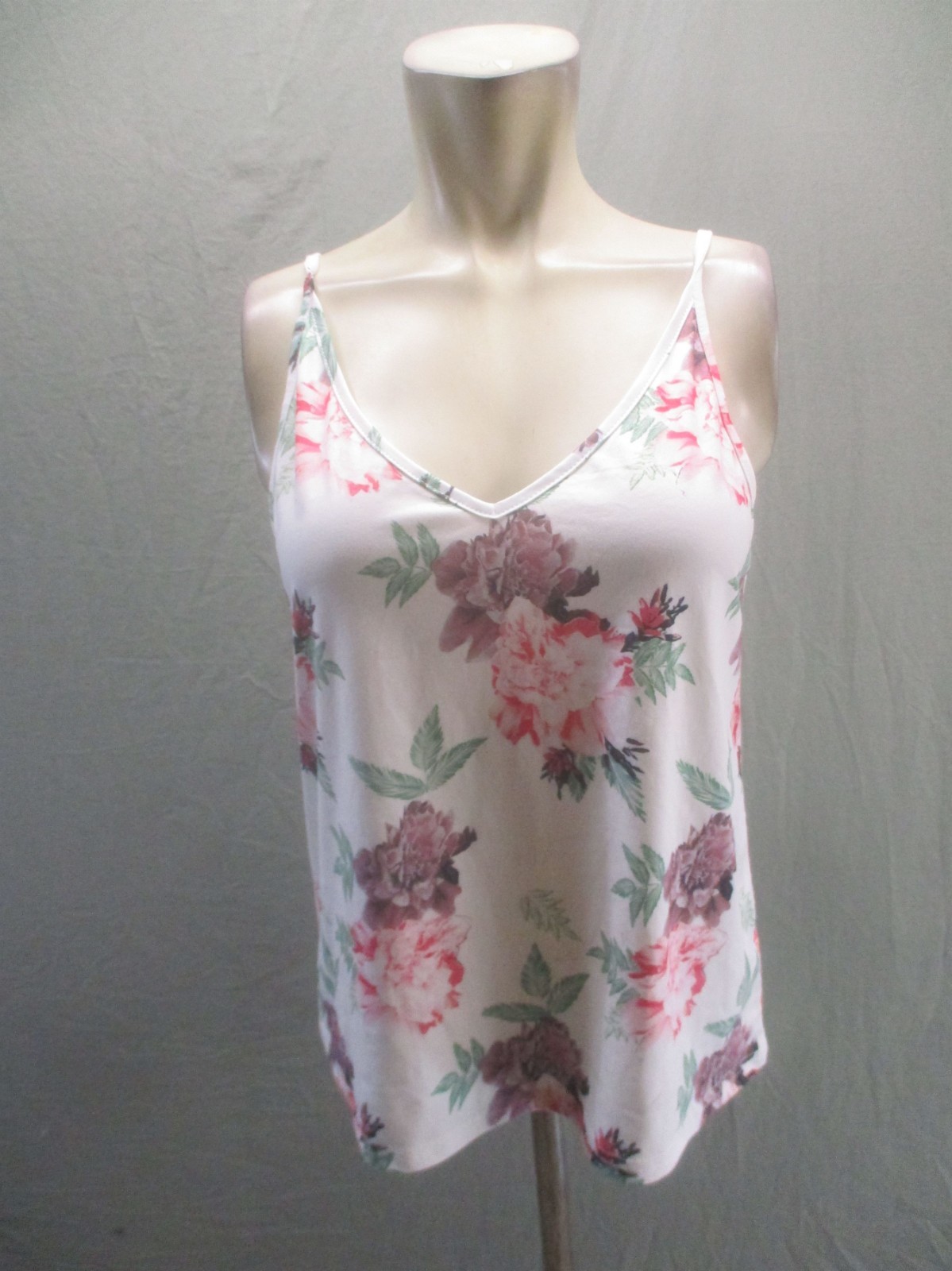 NWT Zeagoo Size S Womens Multicolor Floral Sleeveless V Neck V Back Top 472