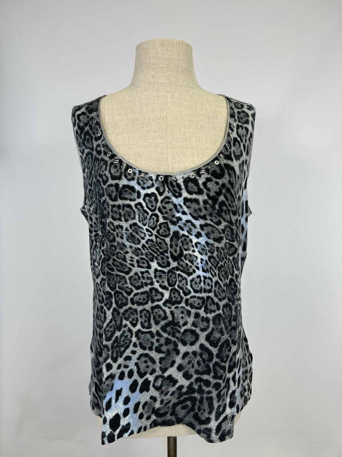 Y2K Severi Darling Milan Leopard Rhinestone Tank Top