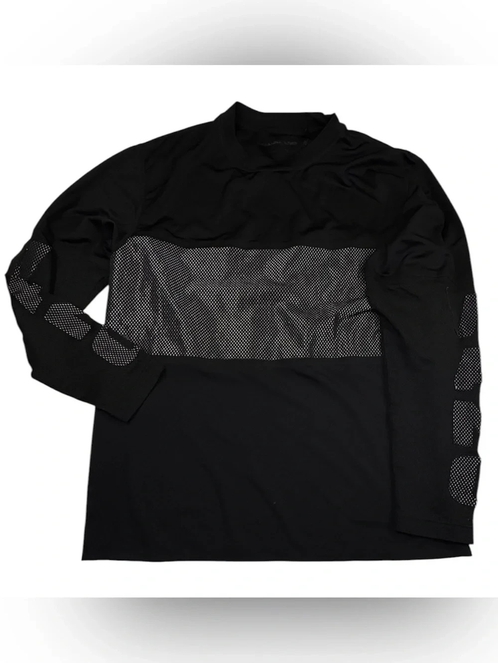 H & M x Alexander Wang Shirt Women\'s XS Black Streetwear Mesh Panel Stretch Tee