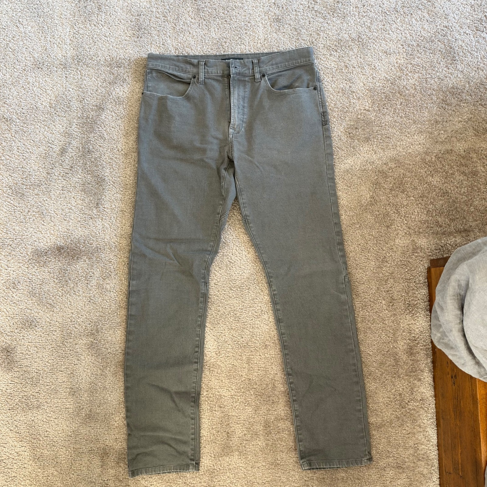 Proof Rover Pant Slim Men\'s 31x32 Gray Stretch Canvas 5 Pocket Huckberry